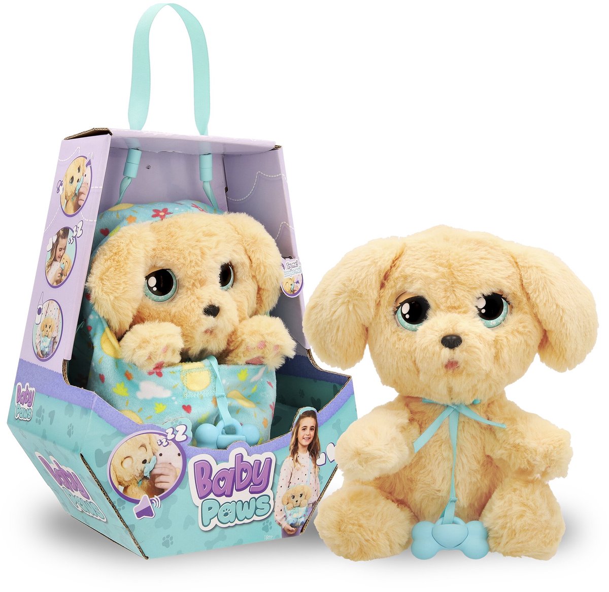 Imc toys baby paws hondje labrador - interactieve pluchen knuffel