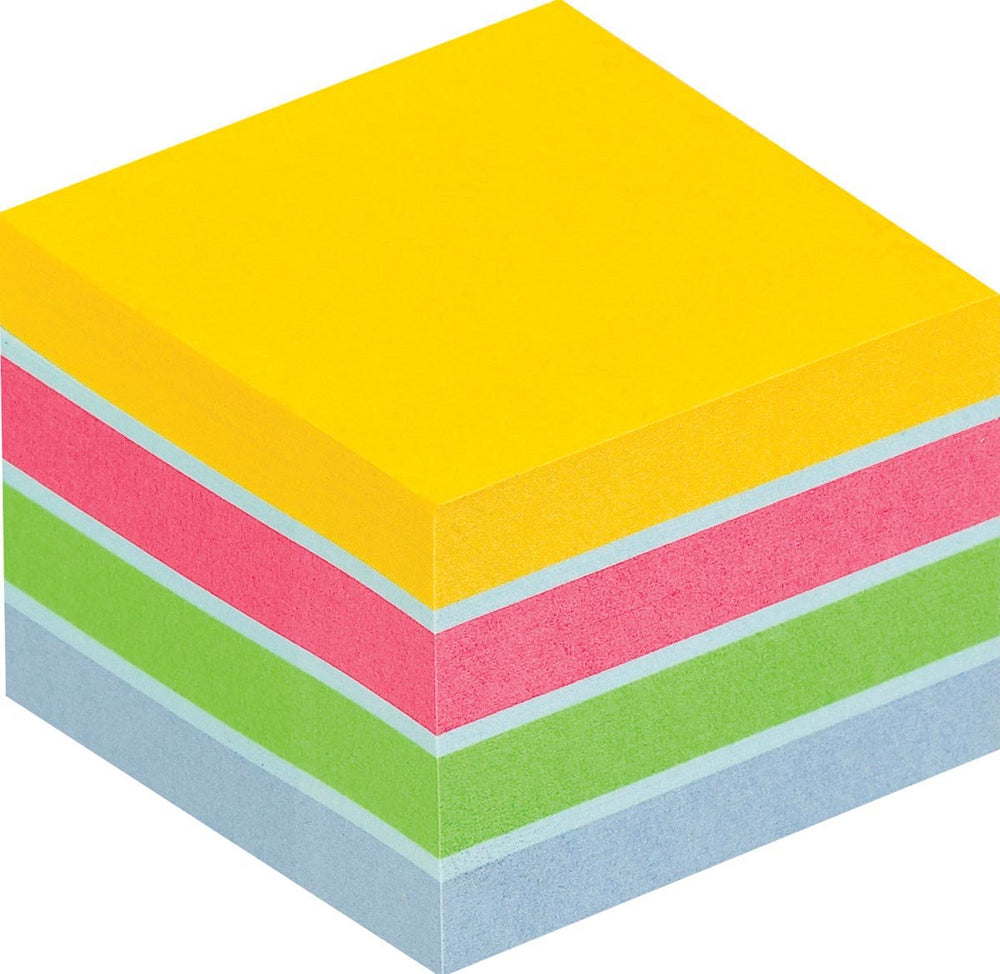 Post-it notes mini kubus | 400 vel | ft 51 x 51 mm | geassorteerde kleuren | op blister