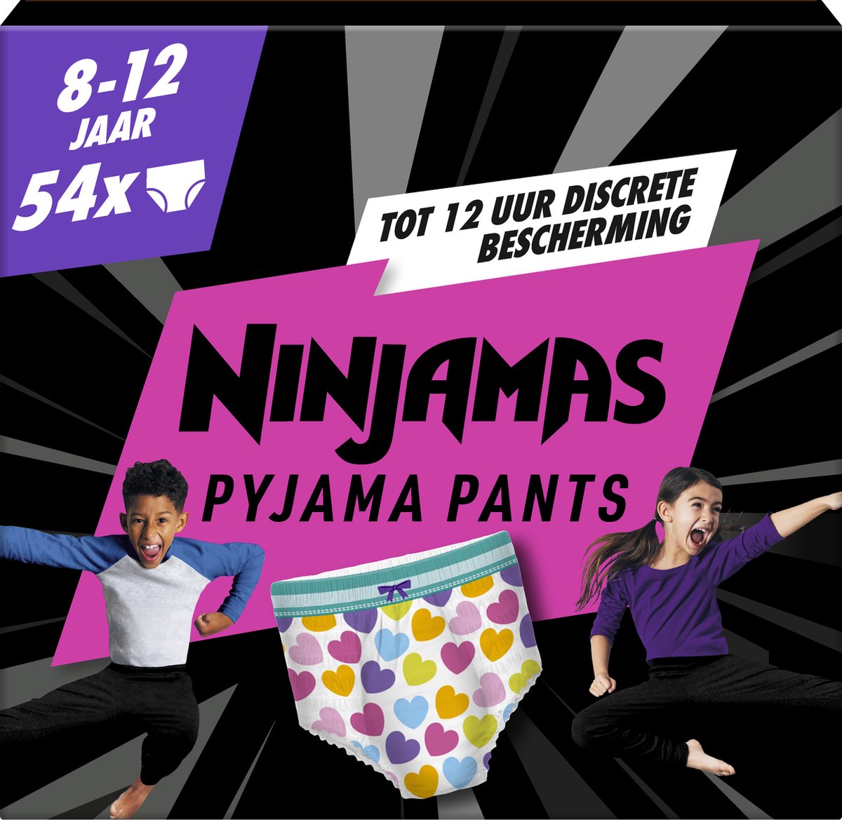 Ninjamas pyjama pants meisje - 54 pyjamabroekjes - 8-12 jaar - maandbox