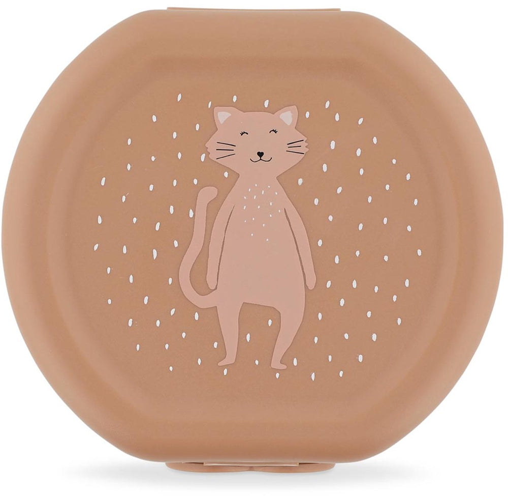 Trixie set van twee snackdoosjes met clip - mrs. cat - makkelijk te openen  bpa-vrij  voor school en onderweg