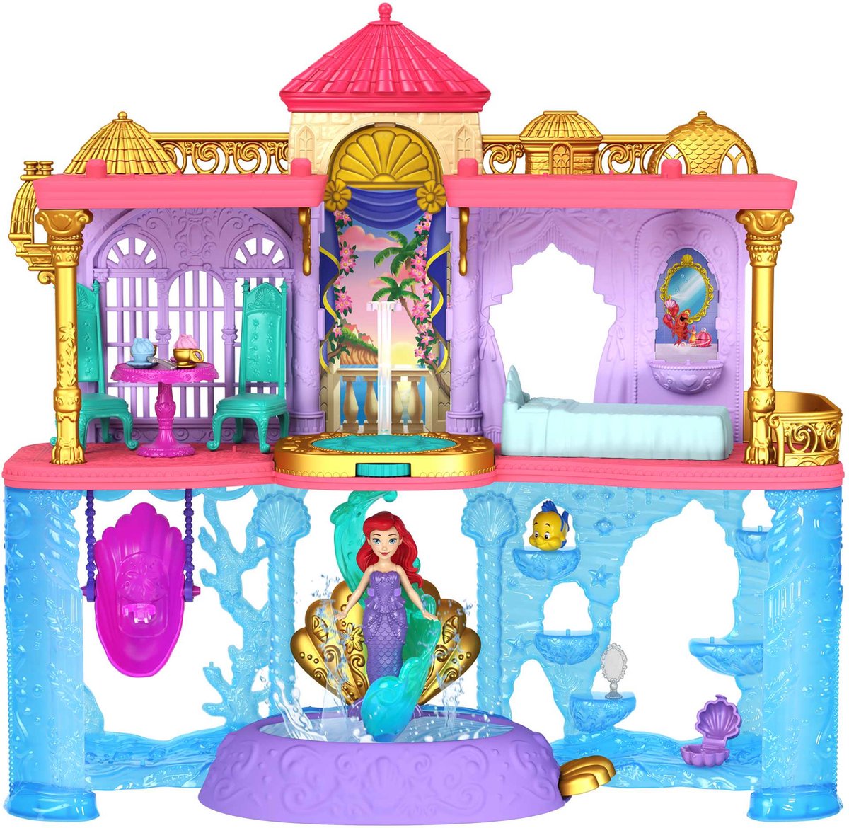 Disney prinses ariels land- en zeekasteel - poppenkasteel