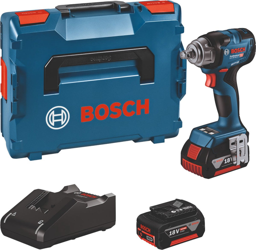 Bosch gds 18v-330 hc accuschroefboormachine - gds 18v-330 hc - 2 akku 5,0 ah - oplader gal 18v-40
