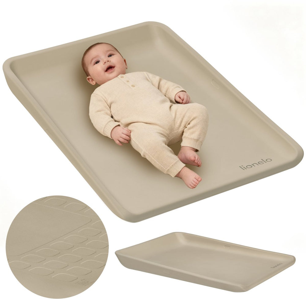 Lionelo megs verschoonkussen aankleedkussen – multifunctioneel waterdicht verschoonmatje met verhoogde randen, antislip pu-schuim – comfortabel, veilig hygiënisch (70×49×7 cm)