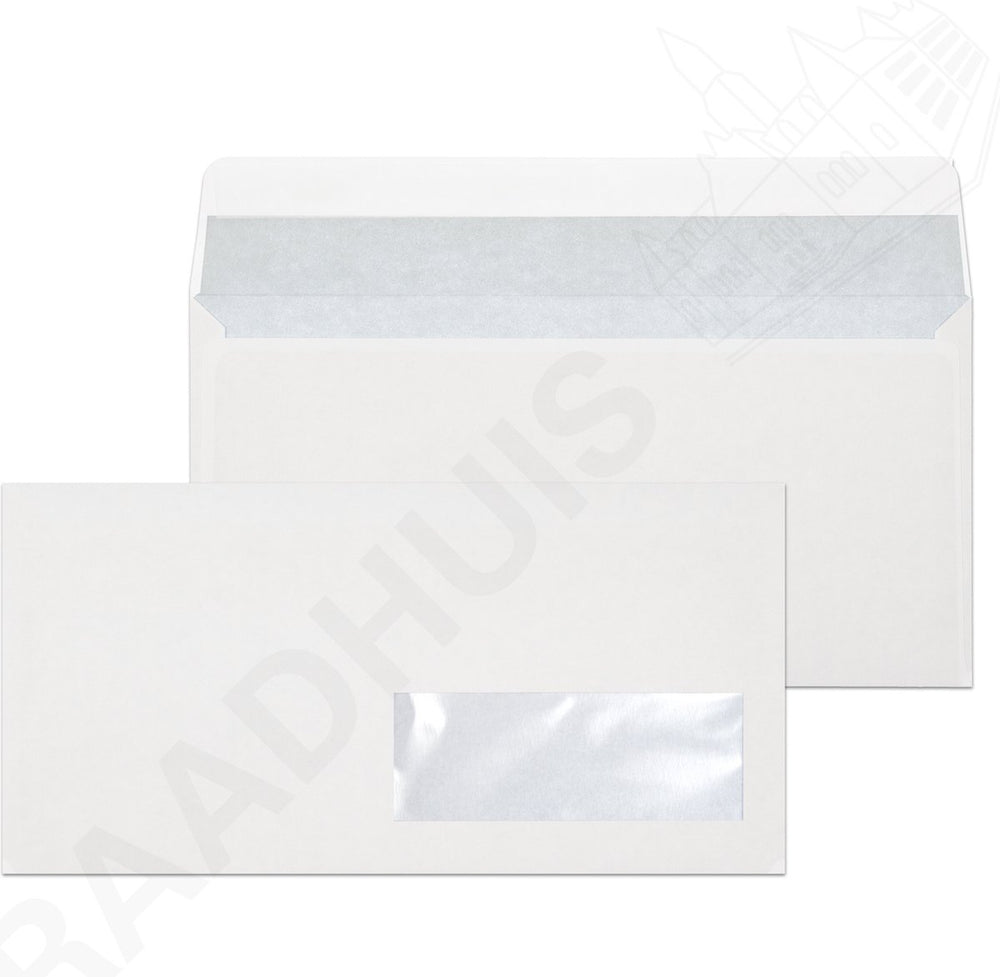 Raadhuis dienstenvelop dl (ea5 6) - 110x220mm - venster rechts - met plakstrip - wit - 500 stuks - envelop