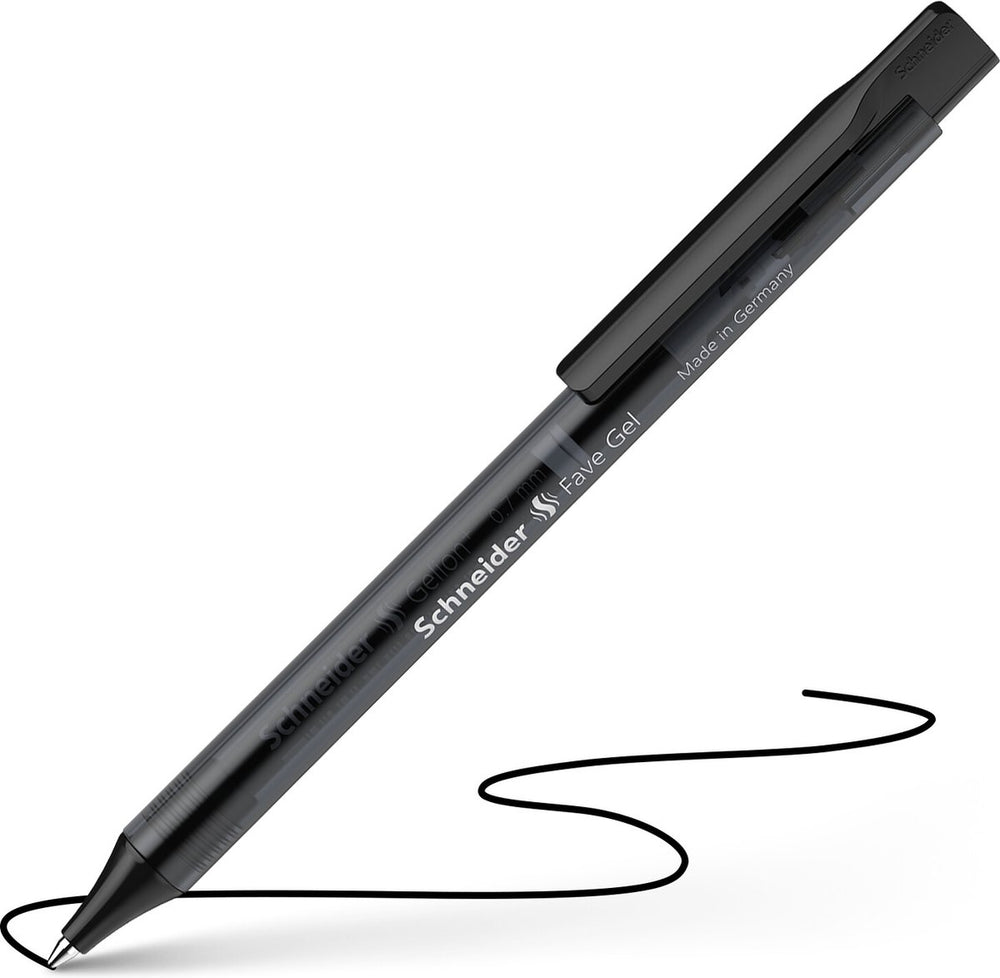 Schneider schrijfwaren schneider gelpen - fave - zwart - 0.4mm - s-101101-20