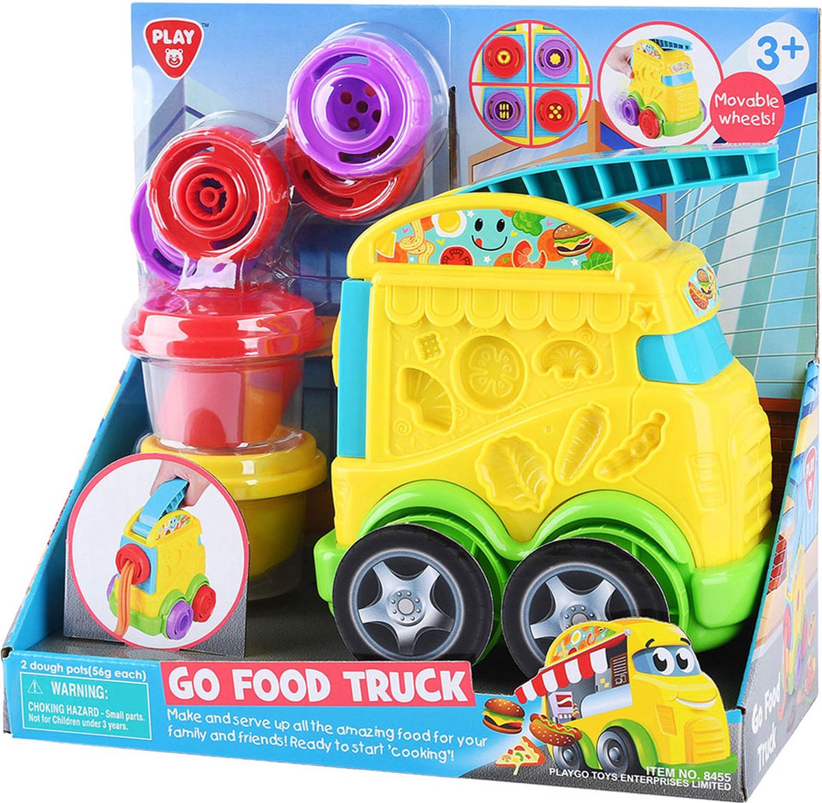 Speel foodtruck kleiset, 2 kleipotjes