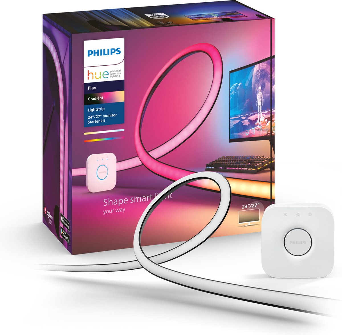 Philips Hue Starterkit verlooplichtstrip voor pc 24
