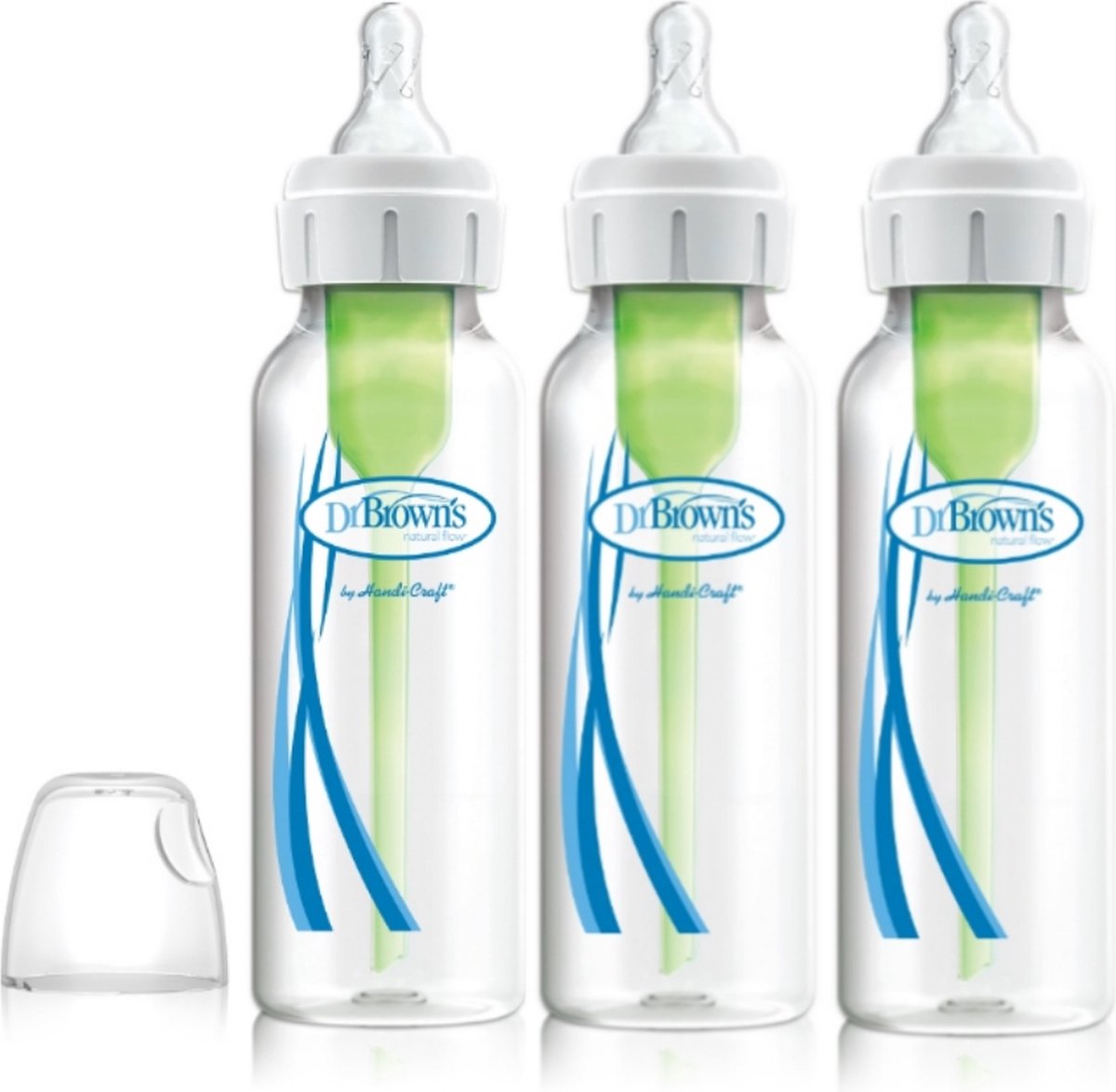 Dr. brown's options+ anti-colic babyfles - smalle halsfles - 250ml - 3 stuks