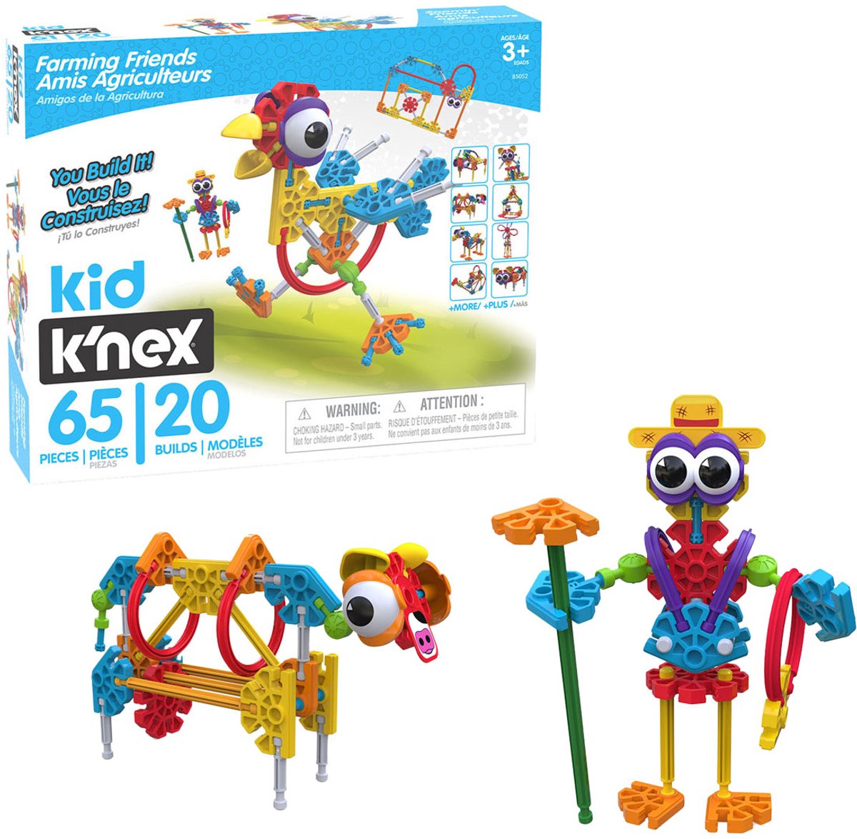 K'nex Kid Knex Farmin Friends bouwset, 65dlg.