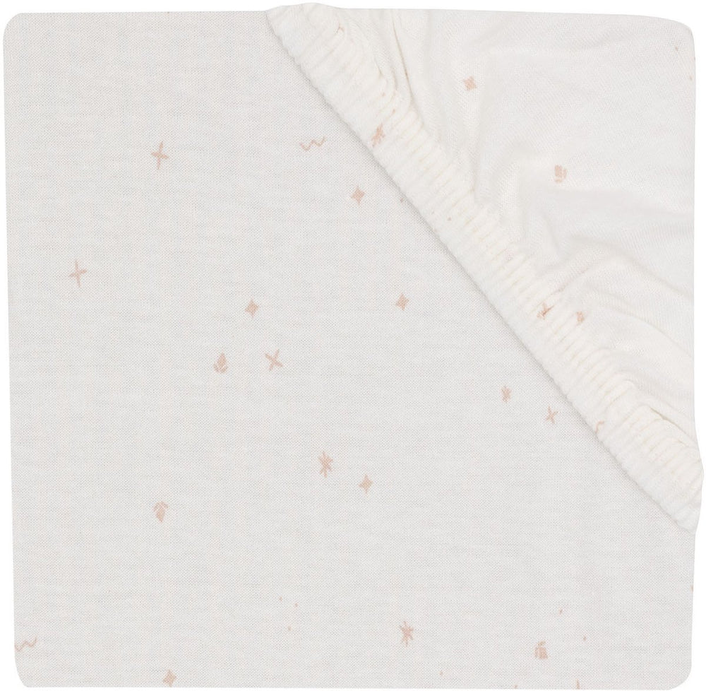 Jollein twinkling hoeslaken - 40 50 x 80 90 cm - jersey - wild rose