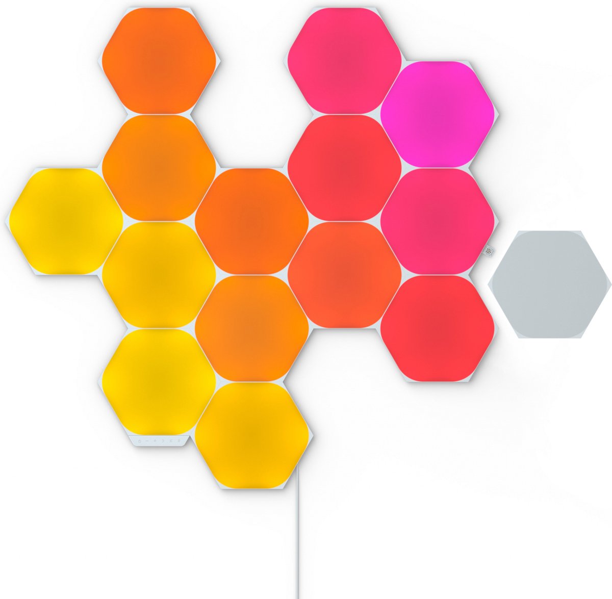 Nanoleaf shapes hexagons starterkit - slimme verlichting - 15 led rgb panelen - siri, google, alexa