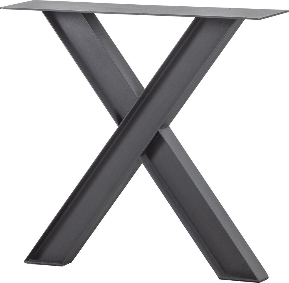 Woood tablo industrial x-poot 1 stuks - metaal - zwart - 72x79x10