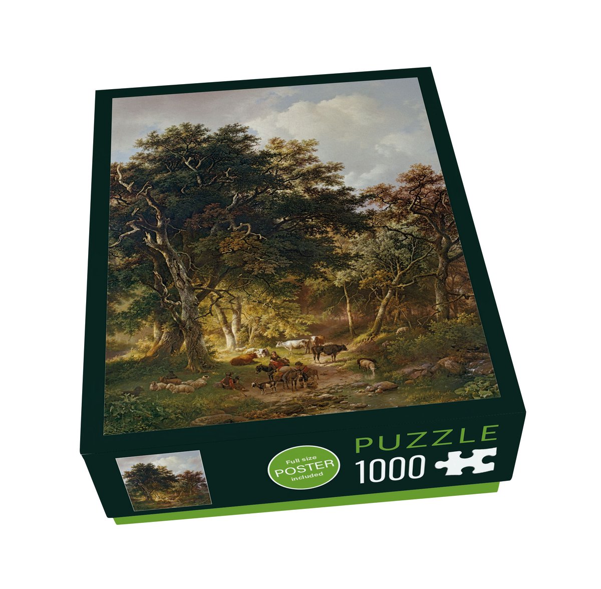 Puzzel (1000 stukjes): groot bosgezicht, koekkoek, koekkoek haus