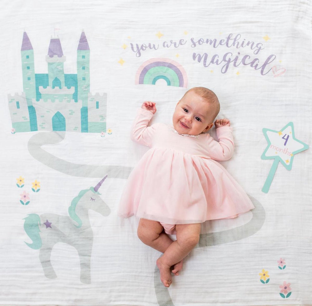 Lulujo baby's first year - swaddle cards - something magical