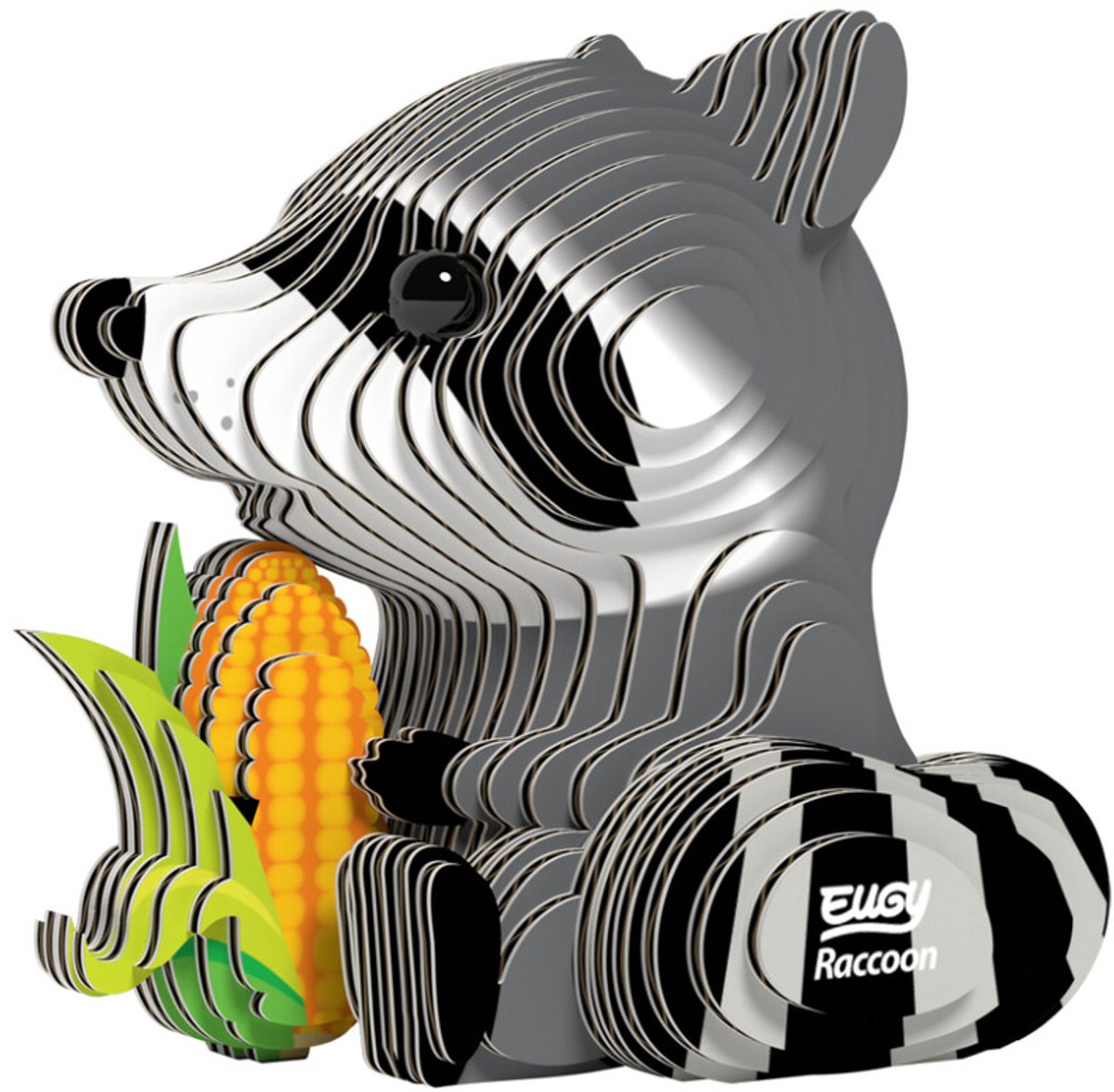 Eugy 3d puzzel - wasbeer - wilde dieren - duurzaam - verzamel ze allemaal - 6 jaar