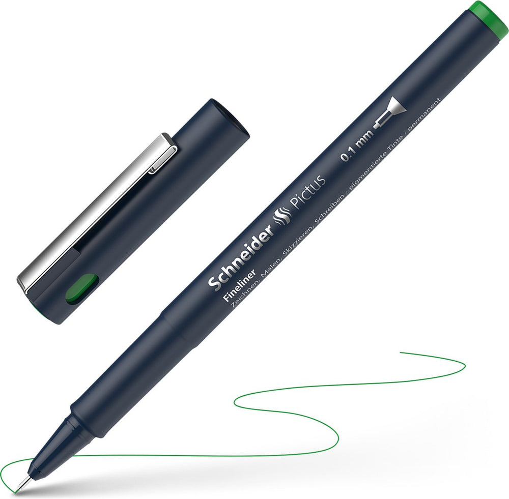 Schneider schrijfwaren schneider fineliner - pictus - lijnbreedte 0,1mm - groen - s-197104