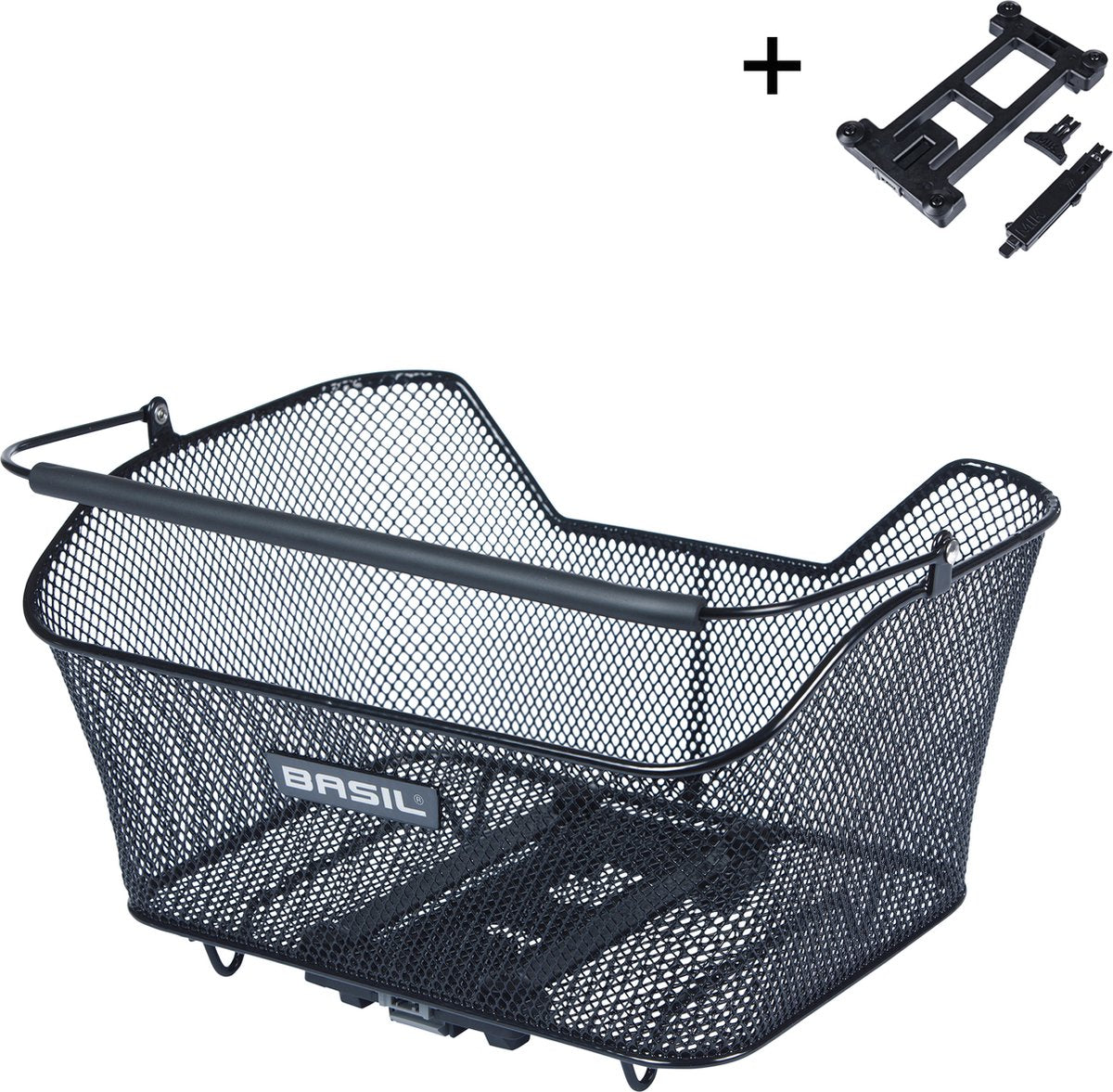 Basil Base M MIK - bicycle basket - rear - black