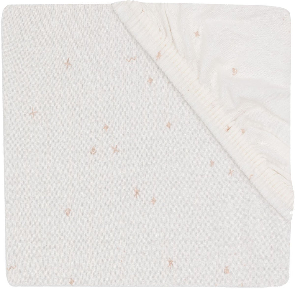 Jollein twinkling hoeslaken ledikant - 60 x 120 cm - jersey - wild rose