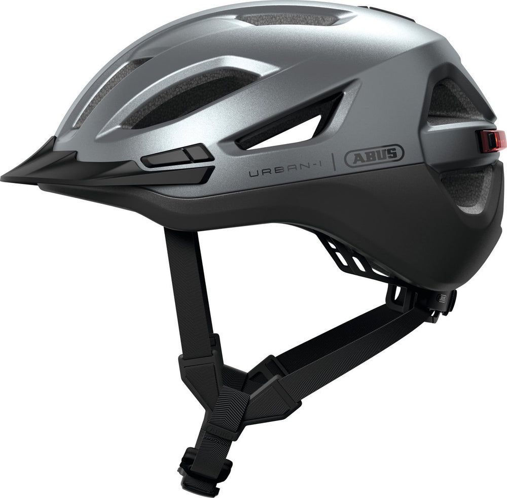 Abus fietshelm urban-i 4.0 ace graphite silver m - 54-58 cm - zilver - geschikt voor gebruik op elektrische fietsen - stadsfietsen - 280 g