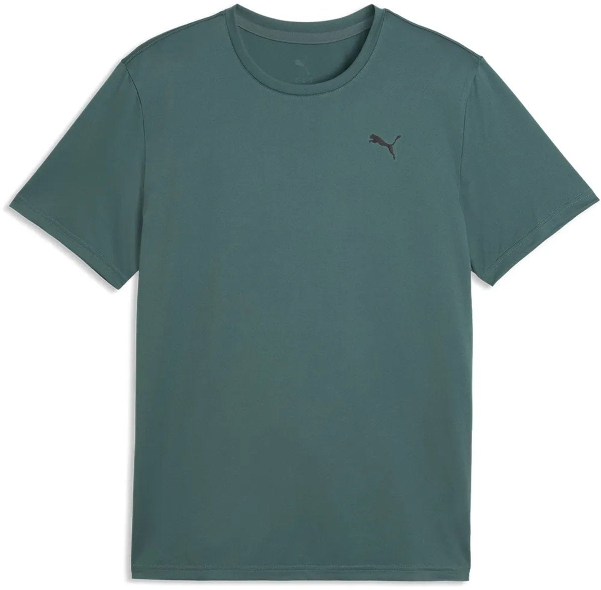 Puma tad essentials solid cat logo small t-shirt met korte mouwen groen m man