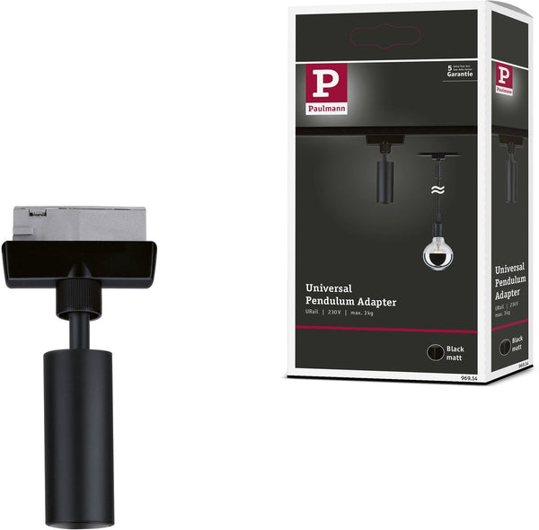 Paulmann urail pendeladapter universal max. 50w 230v zwart mat