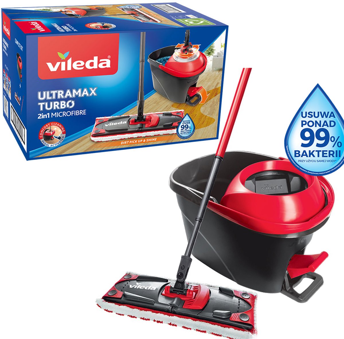 Vileda ultramat turbo - reinigingsysteem - met pedaal