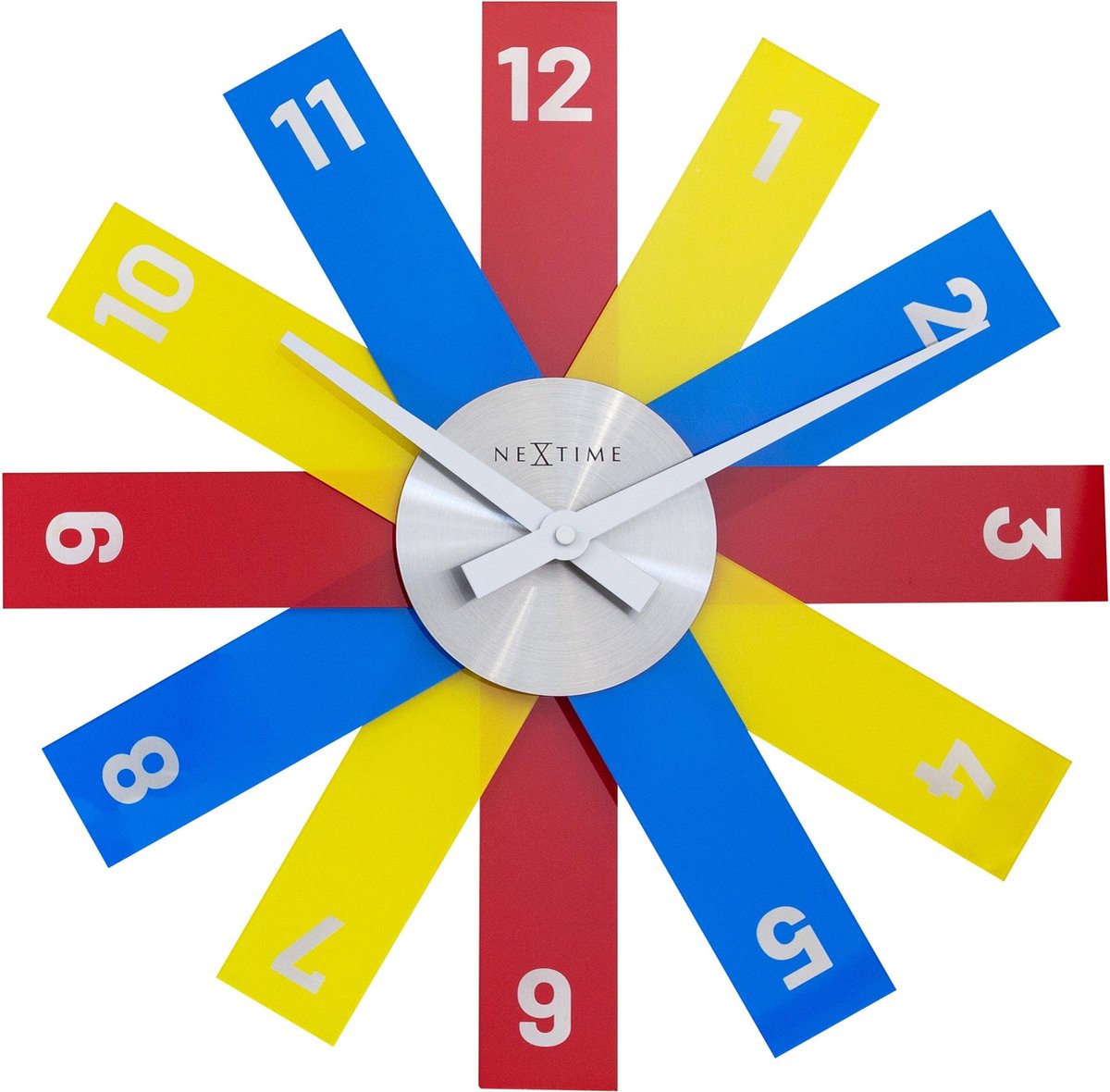 Nextime plexi – design wandklok – 40 cm – acryl – zwart – stil