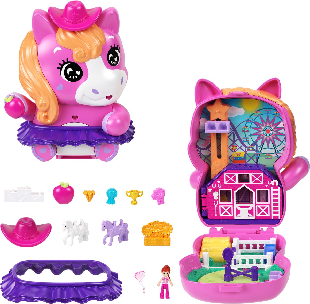 Polly pocket compacte speelset - pony rodeo