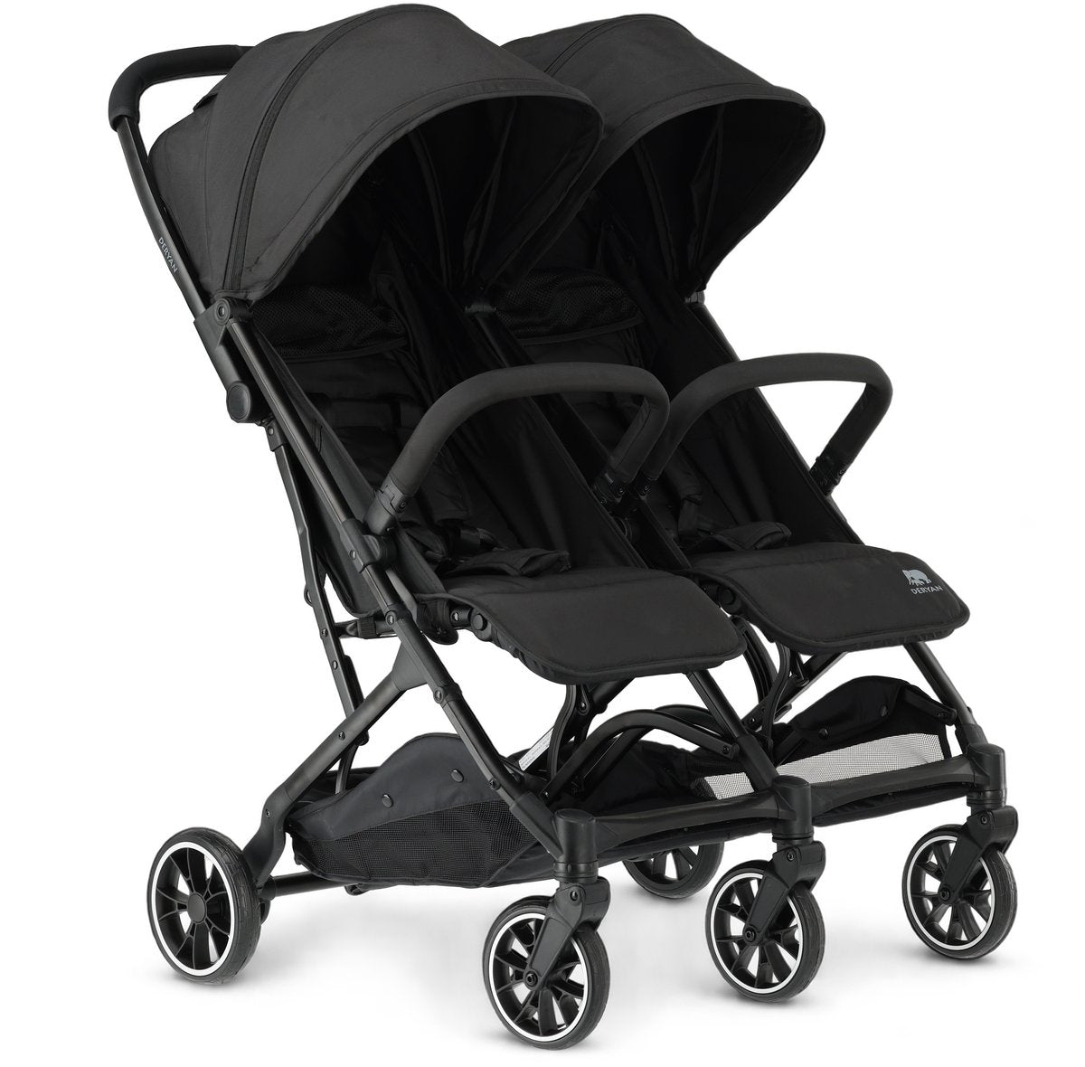 Deryan rolo x2 duo buggy - 2 persoons - compact lichtgewicht - zwart