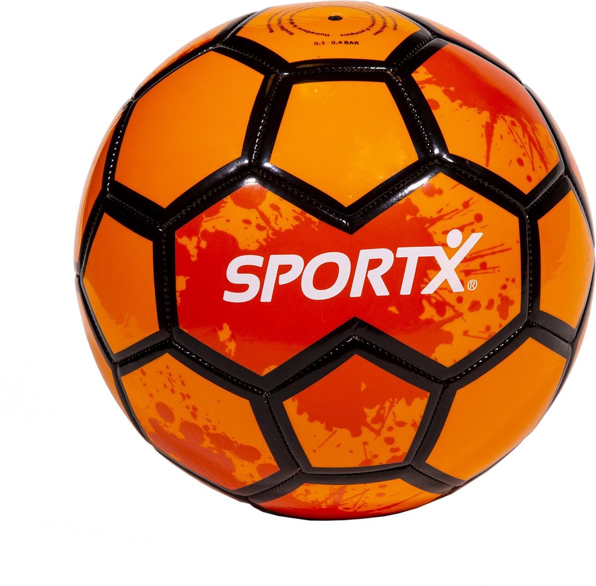 Sportx voetbal oranje – strand recreatie – maat 5-formaat (ø 22 cm) -