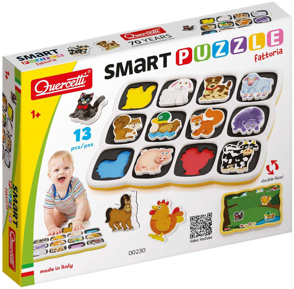 Quercetti vormenpuzzel boerderij junior 12 stukjes