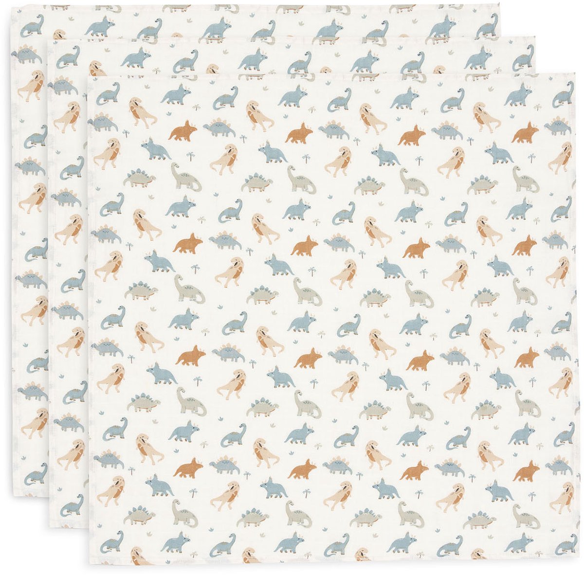 Jollein - hydrofiele doek small 70x70cm - spuugdoekjes - zacht katoen - 3 stuks - roarsome