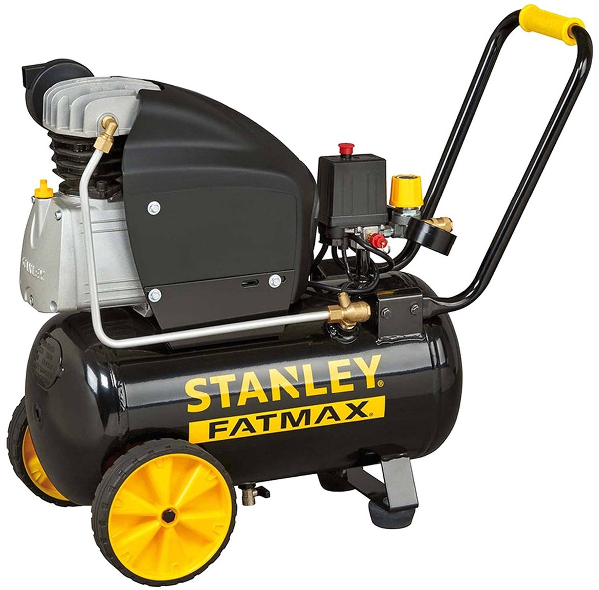 Stanley compressor 251 10 24s fmxcm0062e - luchtcompressor 10bar - 24l - 240l min - geïntegreerd anti-slip handvat - zwart