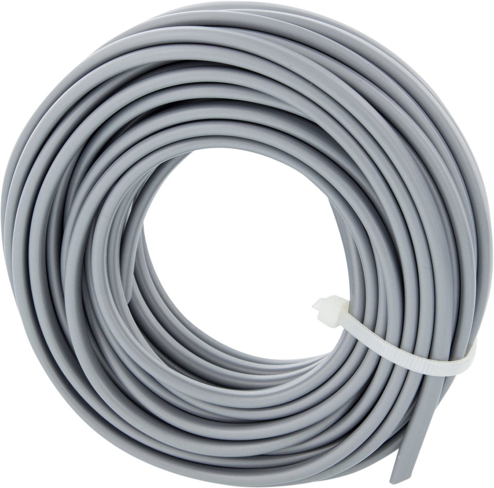 Q-link huishoudsnoer plat - belastbaar tot 1200w - 2 x 0.75 mmâ² - 10 m - zilver