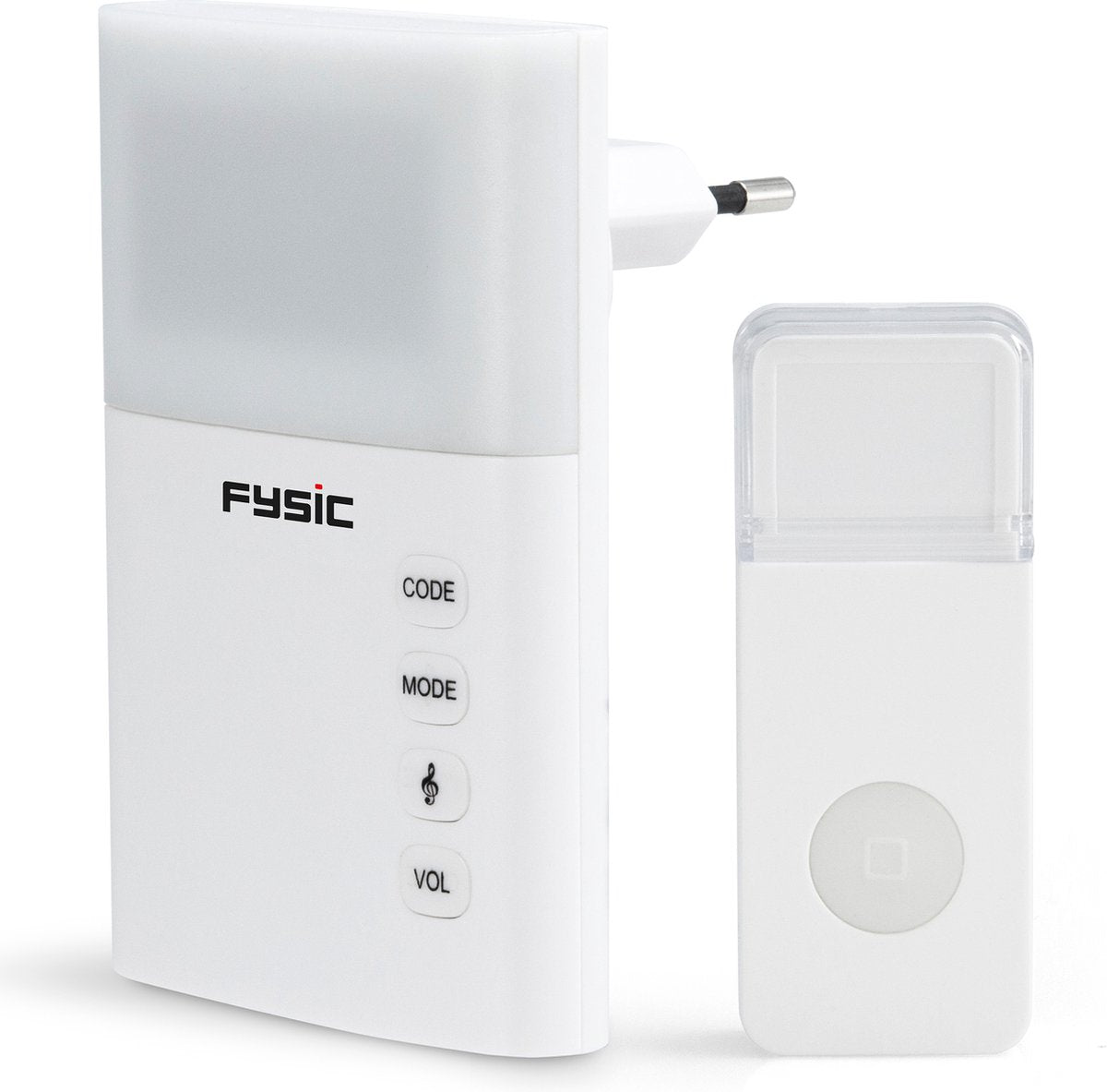 Fysic fd-110 draadloze deurbel met flits - naast horen, ook zien dat er gebeld wordt - wit