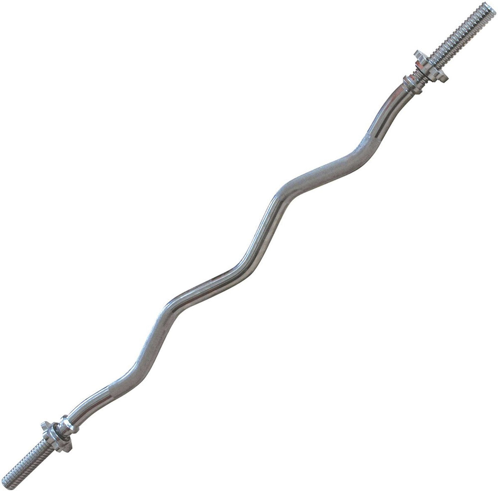 Tunturi halterstang - curlstang -120cm - 30mm - schroefsluiting - incl. gratis fitness app