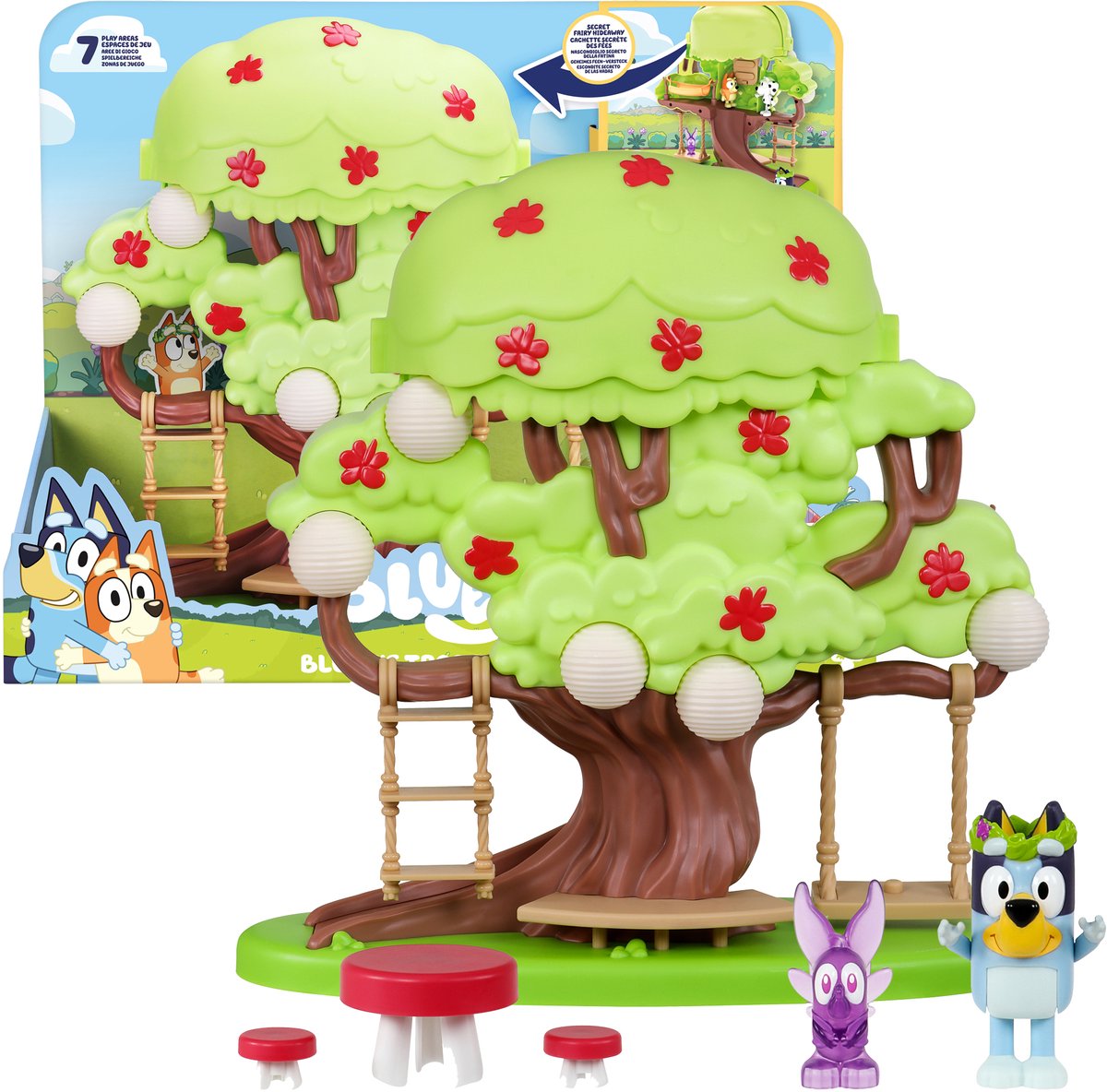 Elandspeelgoed bluey spelen in de boom speelset, 6dlg.