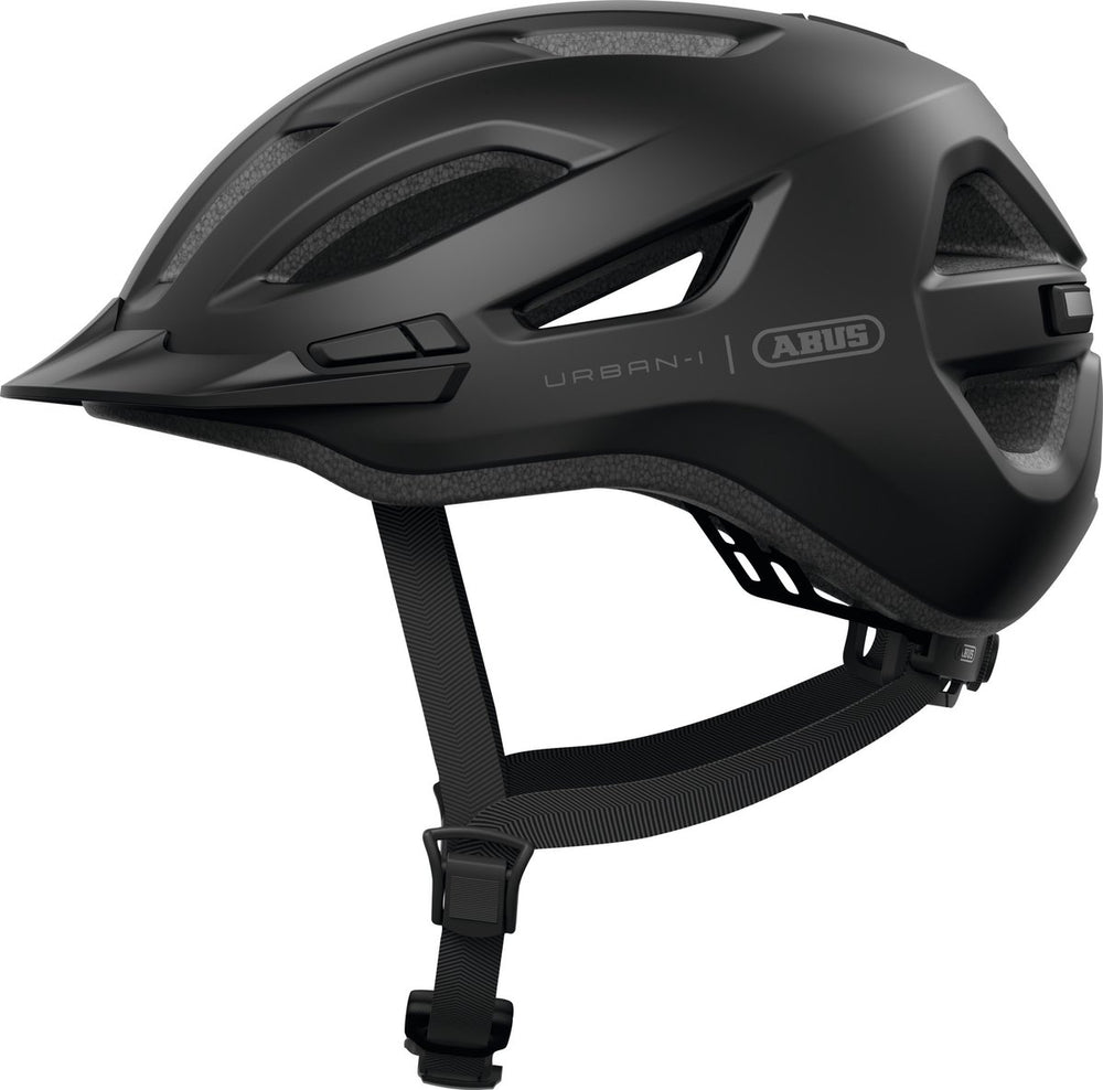 Abus fietshelm urban-i 4.0 lr velvet black s - 51-55 cm - zwart - geschikt voor gebruik op elektrische fietsen - stadsfietsen - 240 g