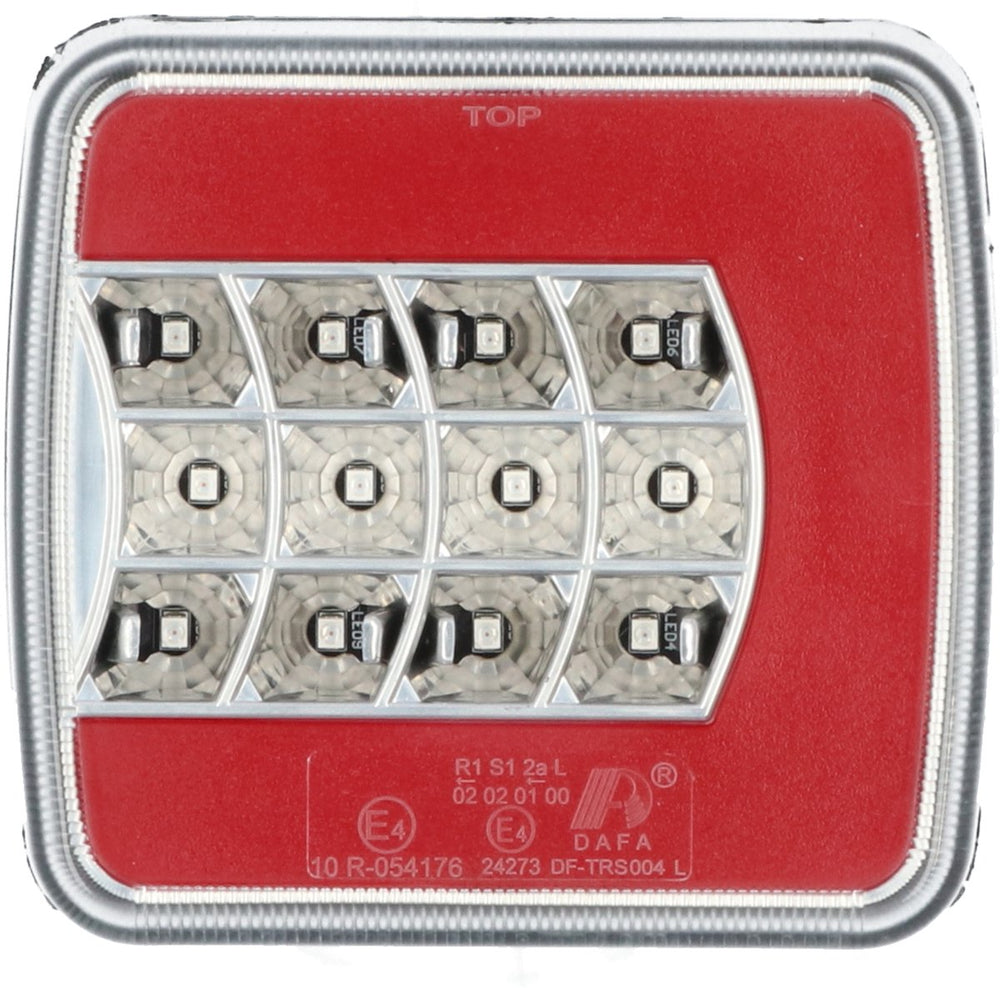 Carpoint led achterlicht – links - 12 24 volt - 4 functies – achterlicht remlicht, richtingaanwijzer kentekenplaatverlichting – schroefbevestiging voor gemonteerde aansluitdraden - afmeting 104x97mm