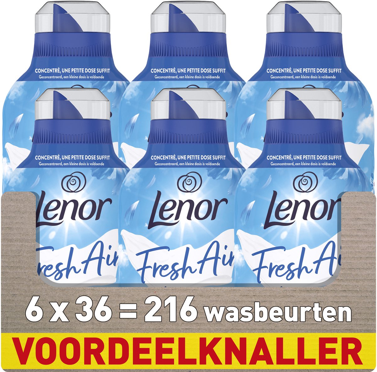 Lenor fresh air wasverzachter - ochtendfris - 6 x 36 wasbeurten