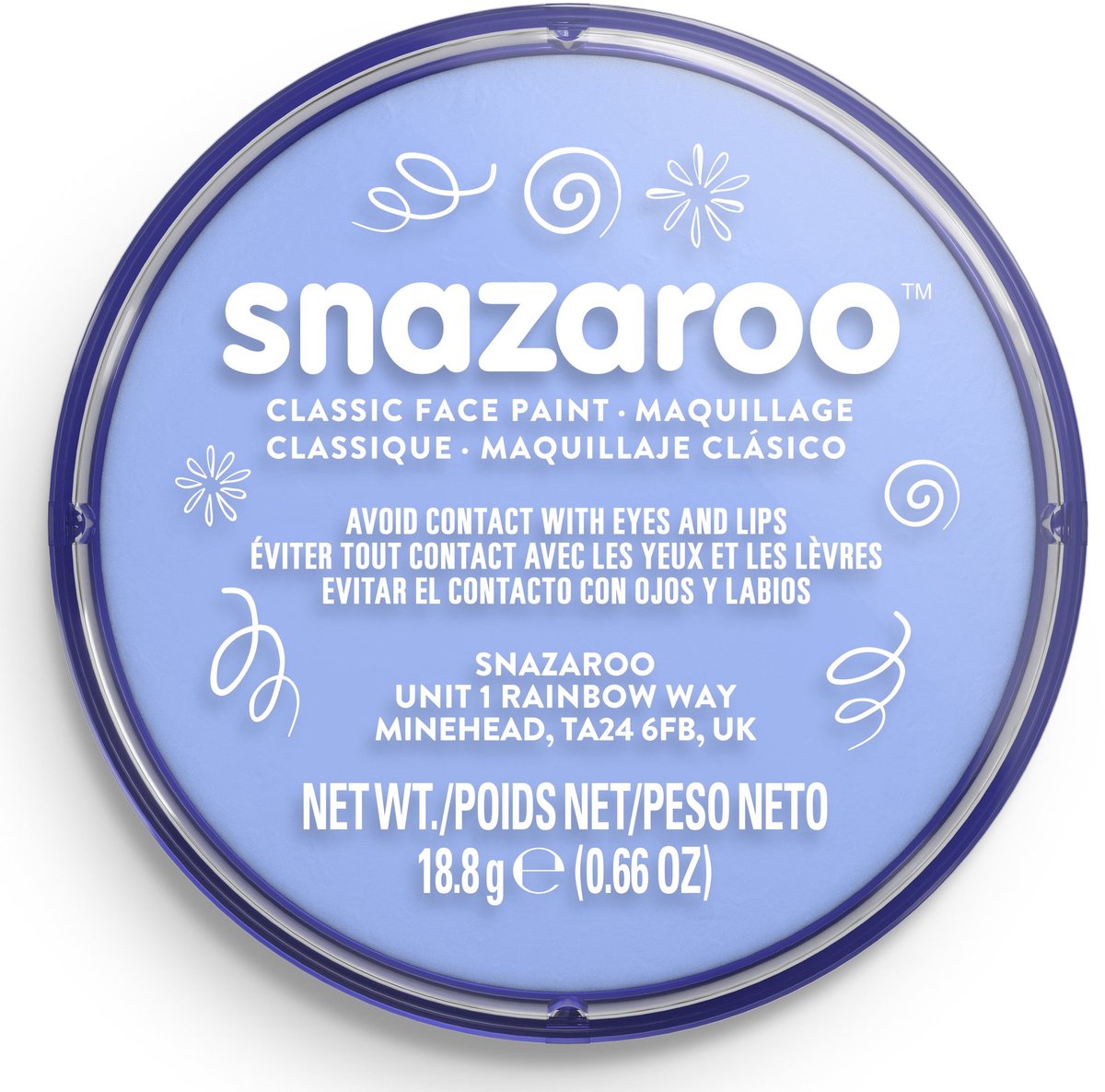 Snazaroo 1118366 - pale blue - 18ml aqua schmink kinderschmink voor kinderen en volwassenen