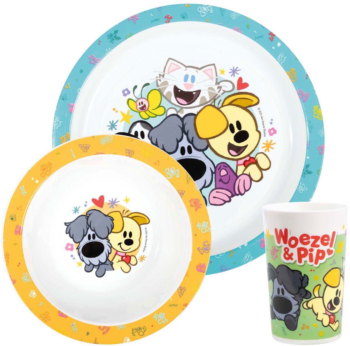 Bambolino speelgoed woezel pip eetset, 3dlg.