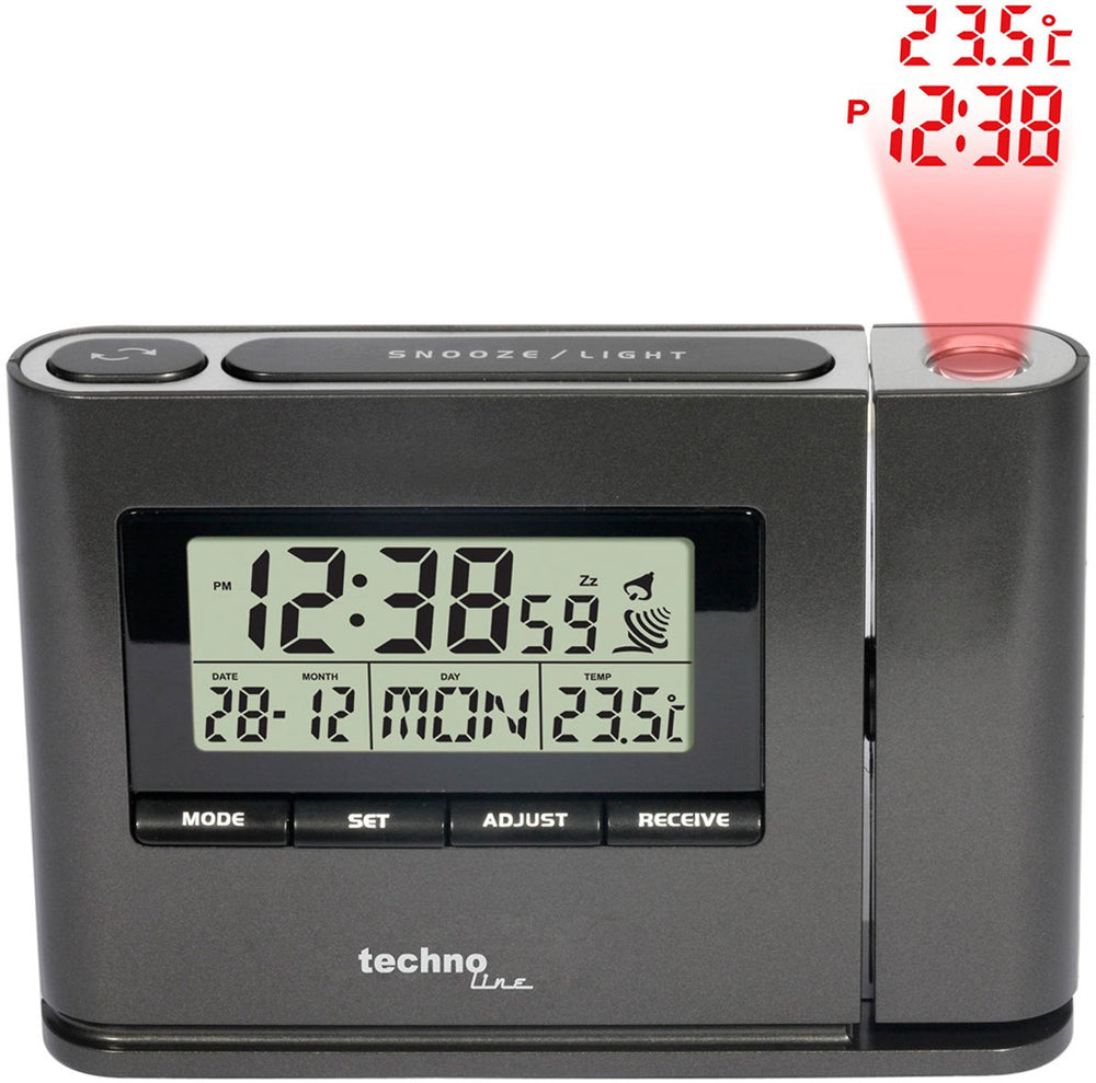 Technoline wekker radio gestuurde projectie klok - wt 519