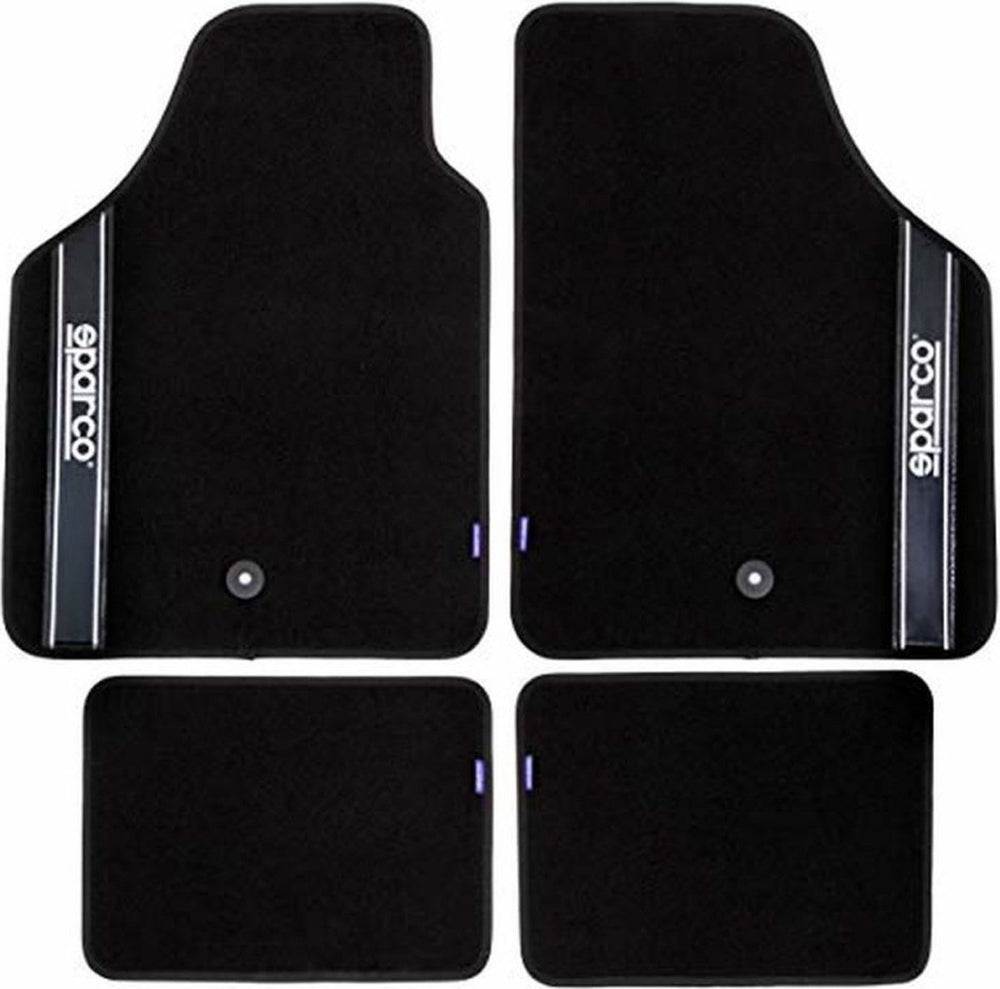 Sparco automatten universeel set van 4 - stof - zwart