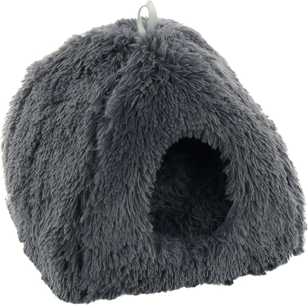 Flamingo kattenbed – katten slaapmand – kattenhuis – kattenhol – cat cave – grijs, 39 x 39 x 42 cm – slaapplaats krems