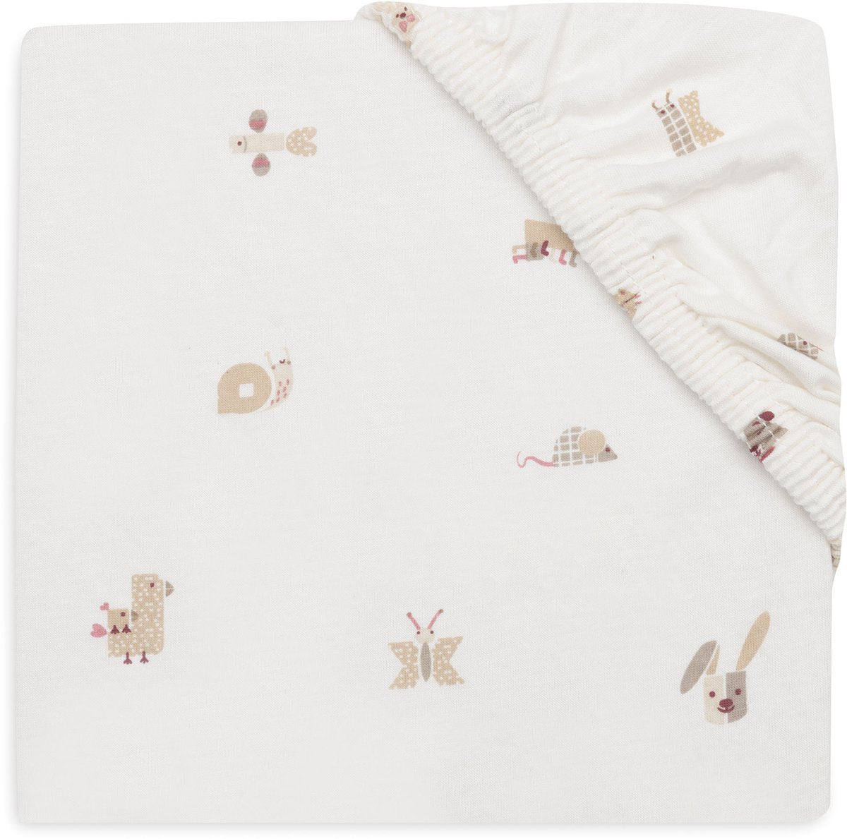 Jollein hoeslaken ledikant - 60x120cm - jersey - animal friends
