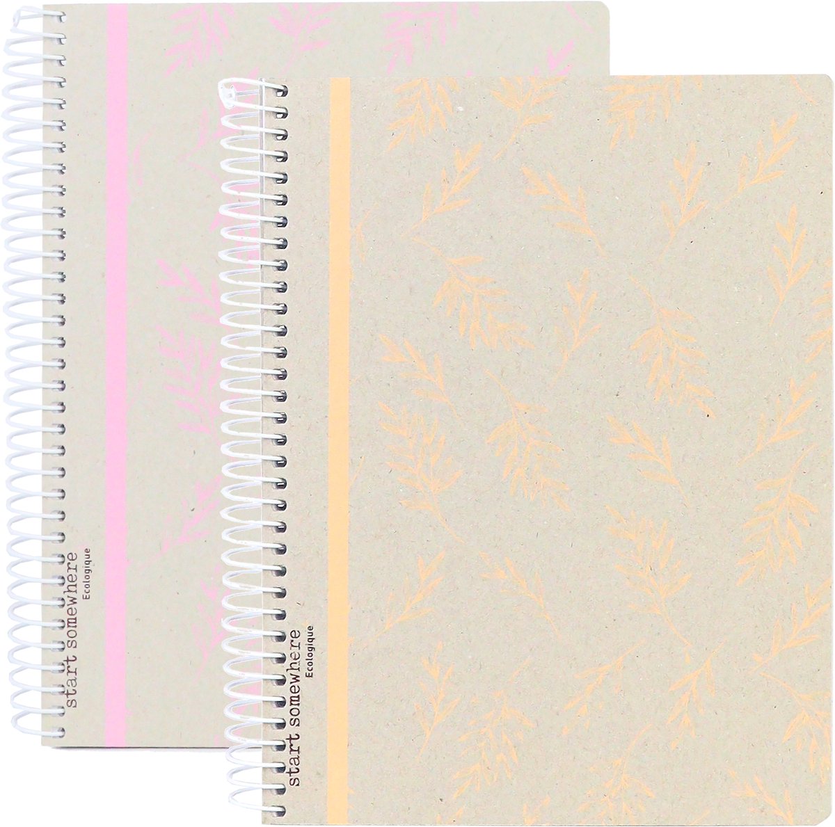 Kangaro spiraalblok - ecologique - formaat a5 - met ruit 5mm - 2 stuks - an-116113-a