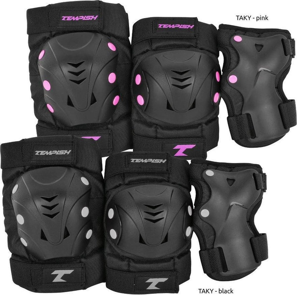 Tempish – taky – skatebescherming – 3-pack – volwassenen – zwart – complete set voor skaten – maat xl