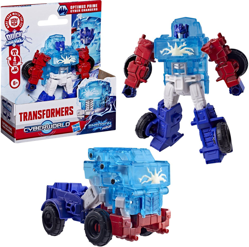 Transformers cyberworld energon surge optimus prime cyber changers - actiefiguur