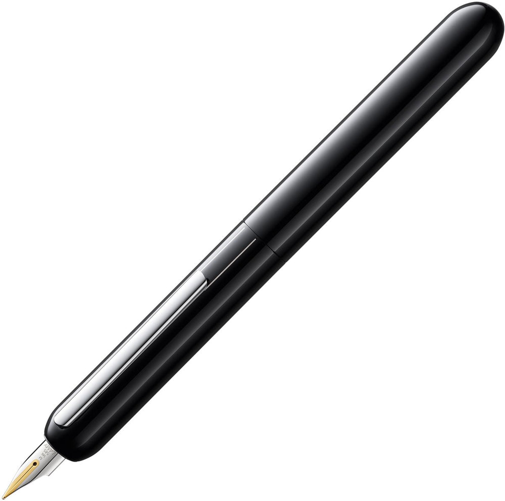 Lamy dialog 3 vulpen 074 - fascinerende vulpen in glanzend zwarte lak met draaimechanisme en volledig intrekbare, gedeeltelijk platina vergulde 14-karaats gouden penpunt - penpuntgrootte f